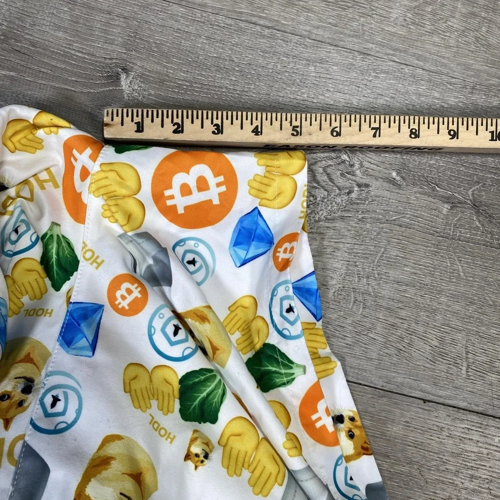 Barstool Sports Swim Trunks Mens Medium‎ Crypto Meme Doge Bitcoin HODL Shorts
